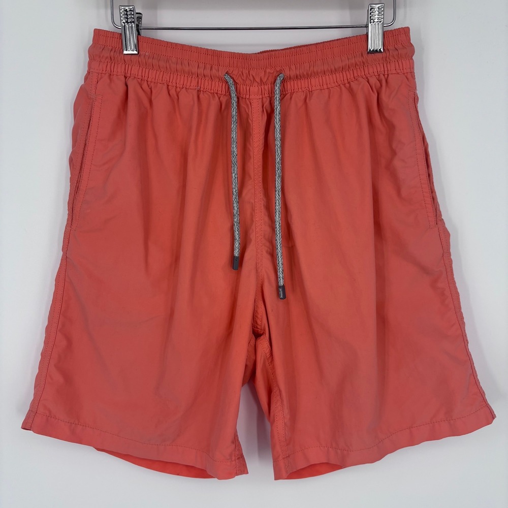 Vilebrequin Moorea Swim Trunks Mens Large Orange Coral Luxury Beachwear Preppy